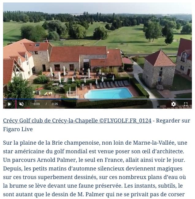 Le Figaro : Flygolf au Crécy Golf Club