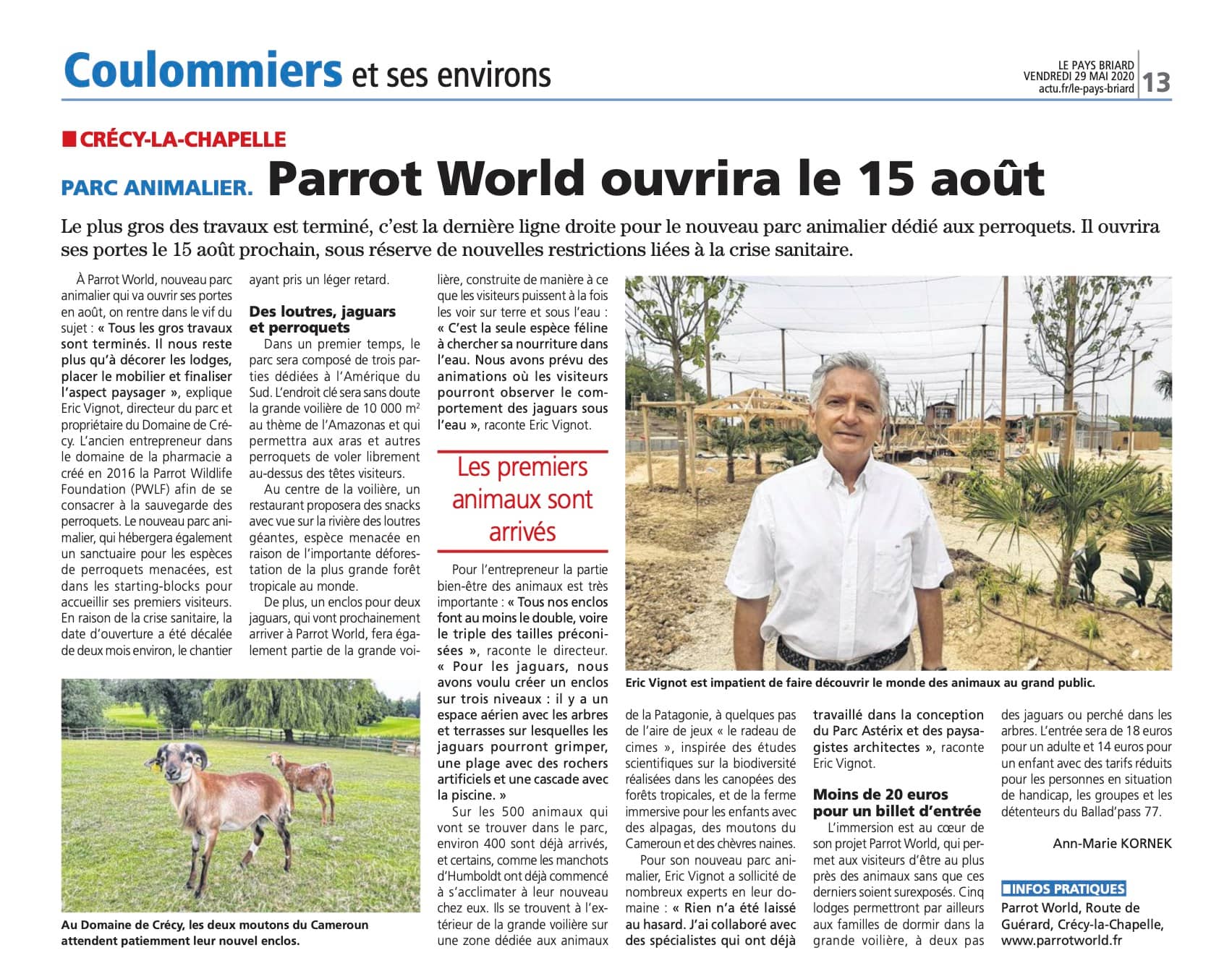 Le Pays Briard: ouverture de Parrot World